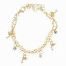 Modisches Armband mit Charms, KC Gold
