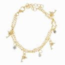 Bracelet with charms, Gold