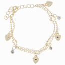 Modisches Armband mit Charms, KC Gold