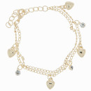 Bracelet with charms, Gold