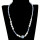 Edle Halskette Blauer Achat-Zuchtperle