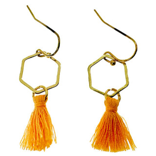 Modische Ohrringe, Orange-Gold