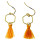Modische Ohrringe, Orange-Gold