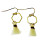 Modische Ohrringe, Creme-Gold