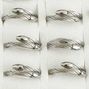 Stainless steel ring open, Silver