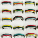 Stainless steel ring 6mm with rubber rings, Silver-mixed