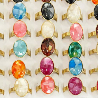 Edelstahlring, 4mm, Gold-Bunt