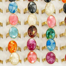 Stainless steel ring, 4mm, Gold-mix