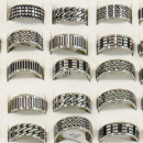 Stainless steel ring set, 8mm, Silver-Black