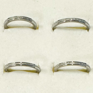 Edelstahlring Silver Sand, 2mm, Silber