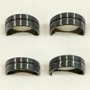 Stainless steel ring, 8mm, Black