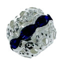 50 jewelry beads, 10mm, Light silver-Blue