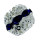 50 jewelry beads, 10mm, Light silver-Blue