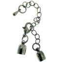 Closure set for 4mm, copper, Silver