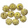 100 Beads with stones, 10mm, Yellow