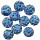 100 Beads with stones, 10mm, Blue
