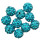 100 Beads with stones, 10mm, Turquoise