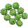 100 Beads with stones, 10mm, Light green