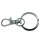 40 Karabiner Big mit Ring, 32mm, Silber