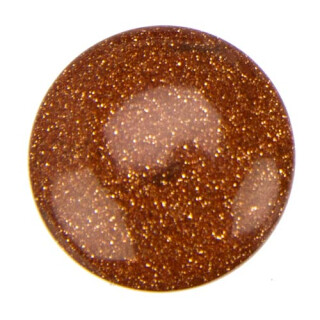 Cabochon, gold sandstone, 6mm