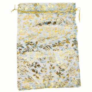 100 organza bags xl, 28,5x19cm, turquoise