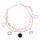 Stainless steel bracelet with shell, 2lines, rosegold