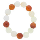Armband crashed Achat, Rot/Weiß, 12mm