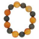Armband Bronzit/Karneol, 14/16mm