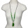 Long natural stone necklace green agate/aventurine, 90cm