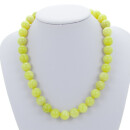 Halskette Kugel, Lemon Jade, 14mm