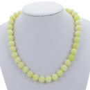 Halskette Kugel, Lemon Jade, 12mm