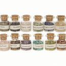 Set: 12 Fläschen mit Natursteinsplittern, mix