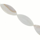 Strang Perlmutt, Creme, 34x15mm