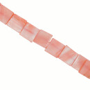 Strang Perlmutt, Rosa, Viereck, 12mm
