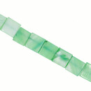 Strang Perlmutt, Grün, Viereck, 12mm
