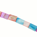Strang Perlmutt, Bunt, Rechteck, 10x15mm, 80cm