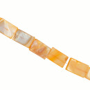 Strang Perlmutt, Gelb, Rechteck, 10x15mm