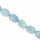 Strang Perlmutt, Blau, Oval, 18x13mm