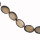 Strang Achat, Schwarz, 25x19mm