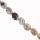 Strang Achat, Grau-Braun, 20x16mm, gebogen