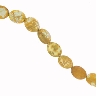 strand big agate, AB, 21x16mm, beige-green