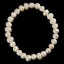 bracelet freshwater pearl AB, cream, 4-5mm