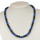 Blue magnetic pearl necklace