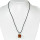Necklace rubber with natural stone pendant gold sandstone