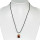 Halskette Kautschuk mit Natursteinanhänger roter Achat