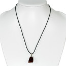 Necklace rubber with natural stone pendant mahogany osidian
