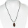 Necklace rubber with natural stone pendant Eye, mahogany osidian