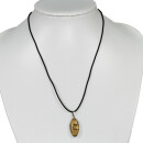 Necklace rubber with natural stone pendant Eye, picture...
