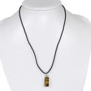 Necklace rubber with natural stone pendant cylinder,...