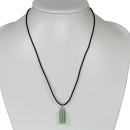 Necklace rubber with natural stone pendant cylinder,...